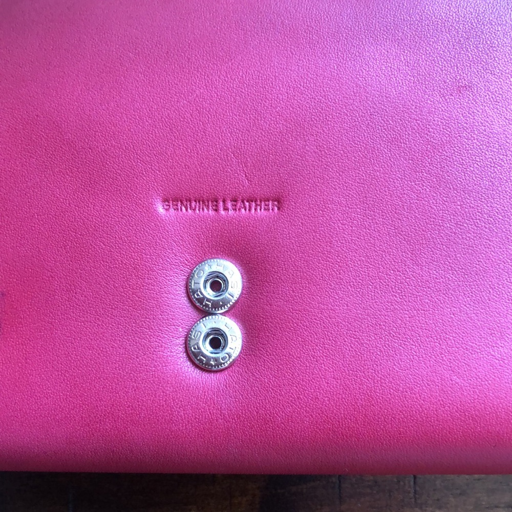 Genuine Leather Elegant Red Women's Long Wallet - Picture 2 of 5